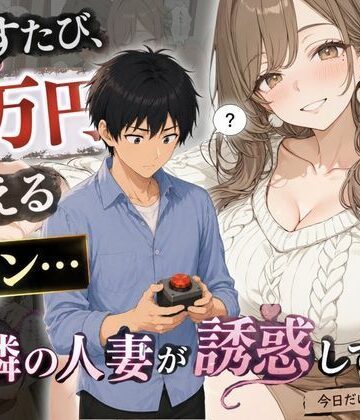 【ネタバレ】押すたび1万円消えるボタン…その度に隣の人妻がエロく体を擦りつけて誘惑してくる｜d_790292
