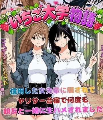 【ネタバレ】いちご大学物語〜信用した女先輩に騙されて親友と一緒にヤリサー合宿で何度も生ハメされました〜｜d_818016